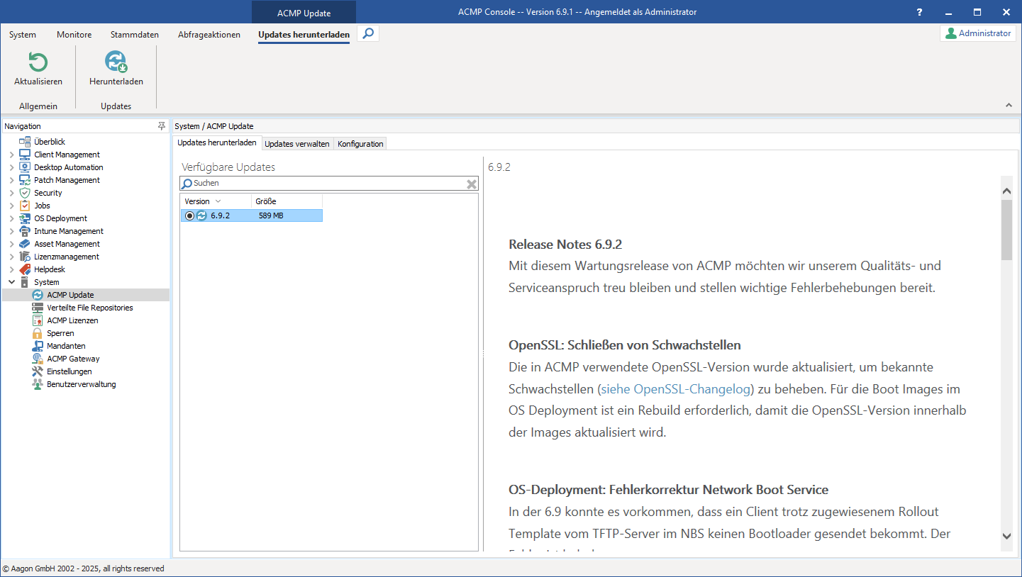 Updates herunterladen