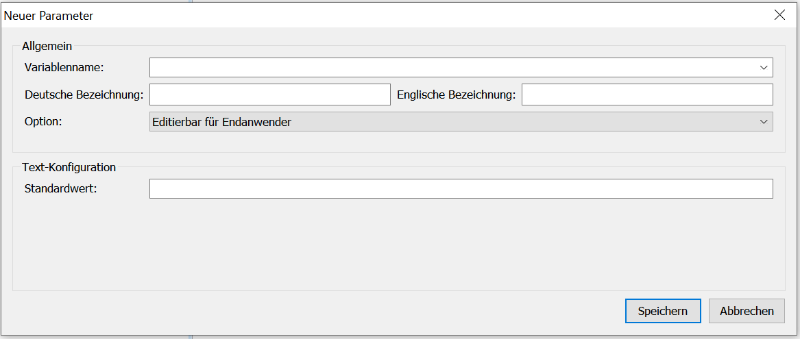 Parameter-Typ: Text