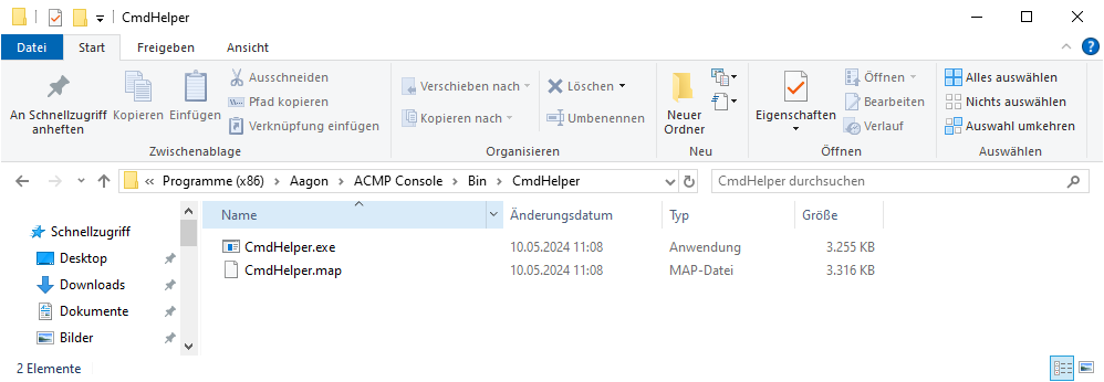 Installationsdatei im Windows Ordner