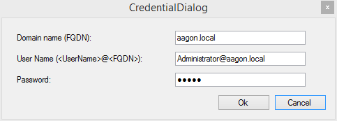 Domain Credentials hinterlegen