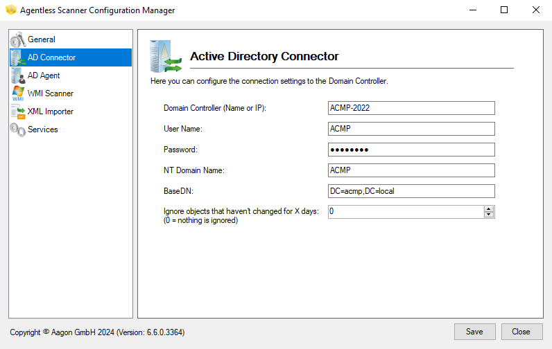 Active Directory Connector konfigurieren