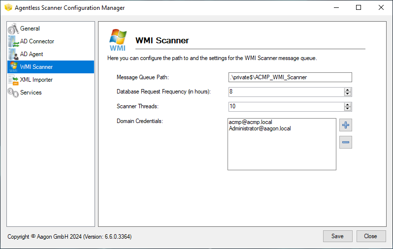 WMI Scanner konfigurieren