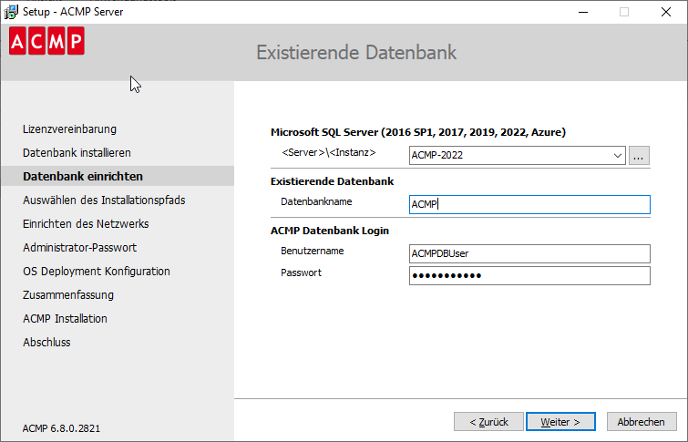 68_Erstinstallation_Neue Datenbank anlegen