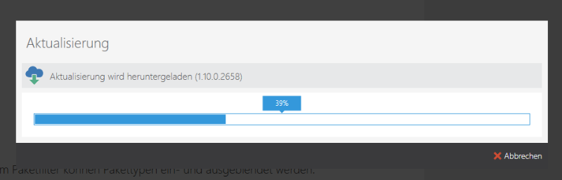 Online-Import der AESB-Pakete