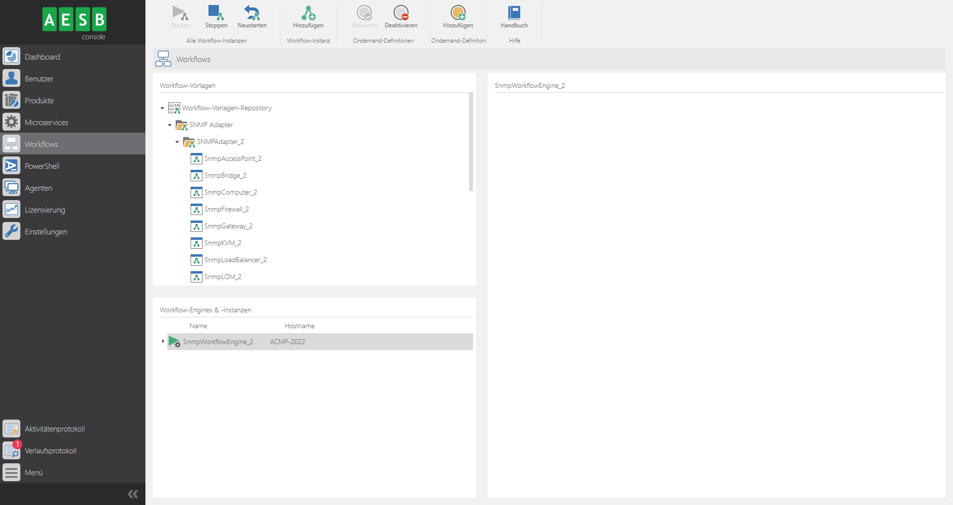 Workflow-Engine steuern