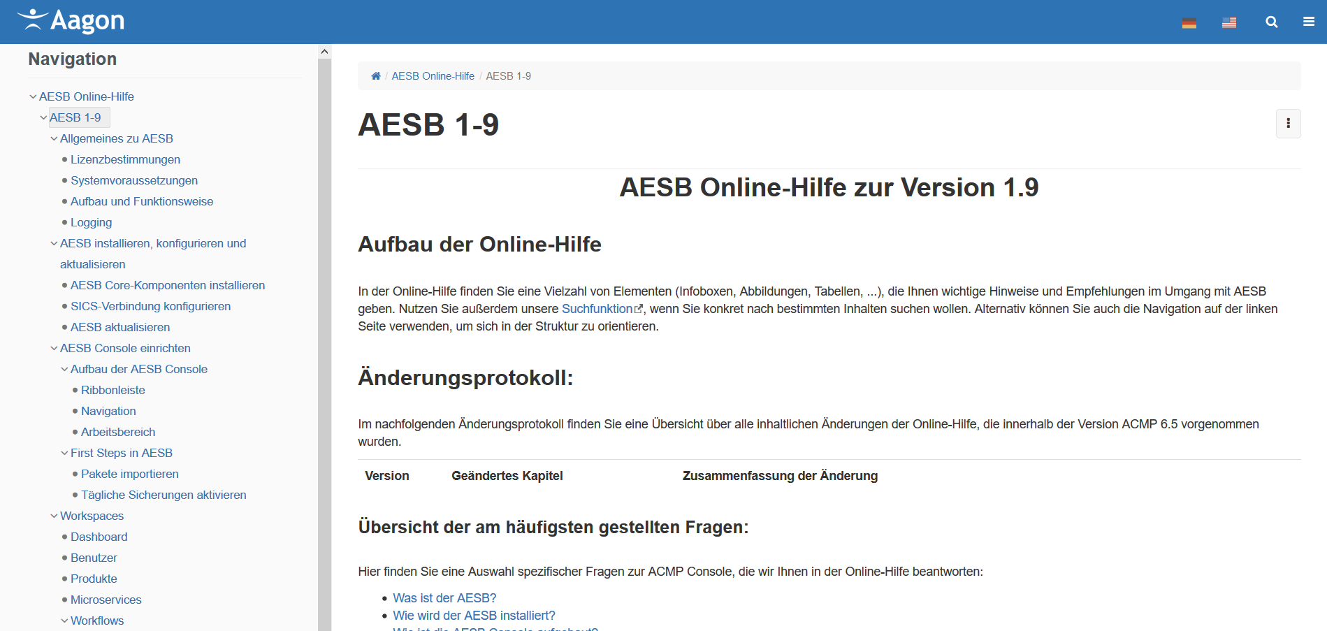 Online-Hilfe zu ACMP 6.4